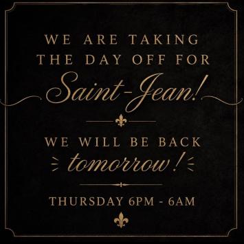 Image for Closed for Saint-Jean